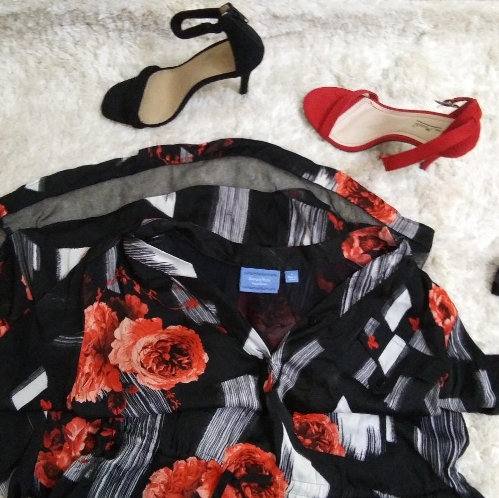 Simply Vera Wang Vera Wang, floral dress, L